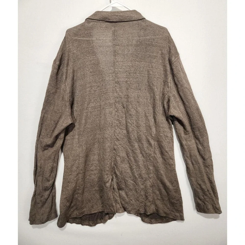 John Varvatos Men's XXL Brown Knit Blazer Sport Coat Two Button Casual Jacket